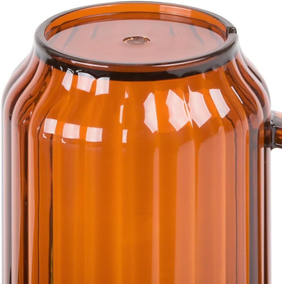 Soro Essentials- 60 oz. Restaurant Water Pitcher with 3 Spouts Amber Color Polycarbonate Set of 12- Beverage Serveware Water Carafe Clear Pitcher Water Jug for Home Restaurants Catering Kitchens