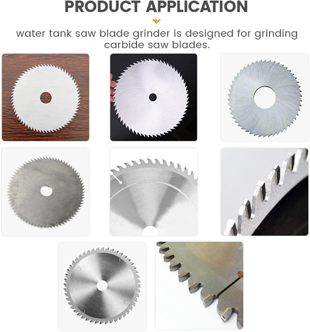 Electric Circular Saw Blade Sharpener, Chain Saw Sharpener Tool, Circular Saw Blade Sharpener, Multi Tool Blade Sharpener, W/Water Injection, Adjustable Angle, 2580 Rpm, For Cutting Wood, Plastic,370W