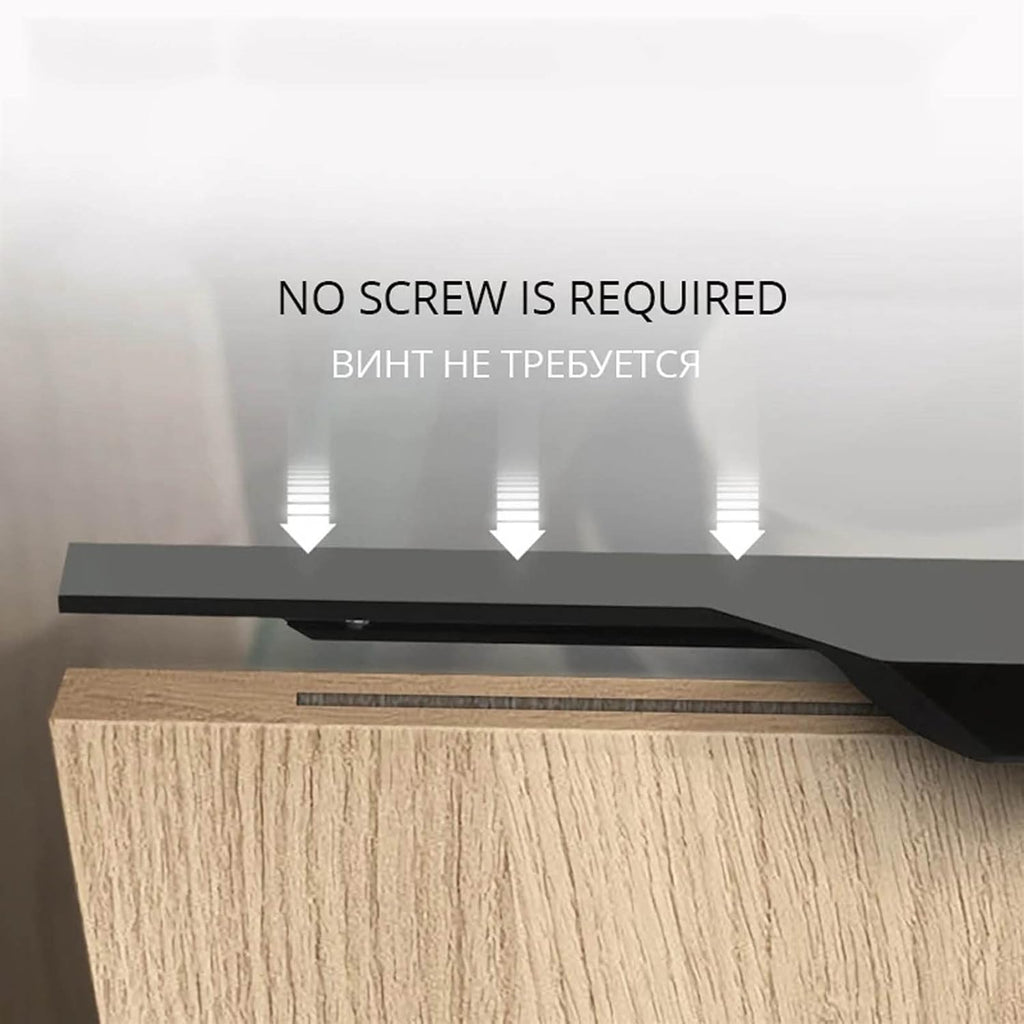 Cabinet Handles Kitchen Hardware 6 PCS Black Hidden Cabinet Handle Aluminium Alloy Kitchen Handle Drawer Knobs No Screw Needed Long Furniture Handle Door Hardware Cabinet pulls Kitchen Cabinet Handles
