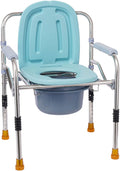Stand Alone Raised Toilet Seat 330lbs - Heavy Duty Medical Homecare Commode Chair, Height Adjustable Legs, Bathroom Assist Frame for Elderly, 659245
