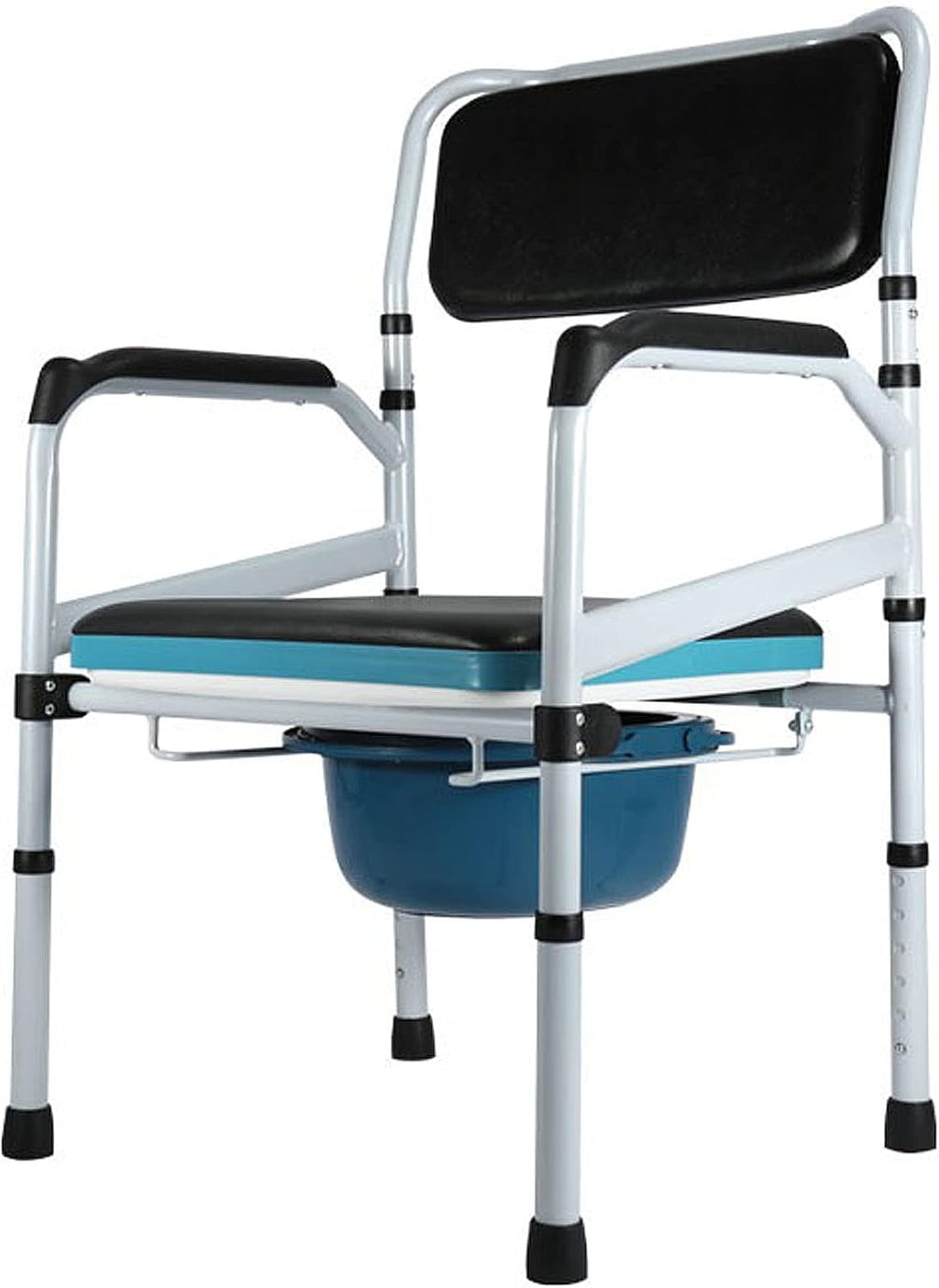 Bedside Commode Chair, Heavy-Duty Raised Toilet Seat with Handles, 6-Gears Height Adjustments, 180kg Capacity, Portable Bathroom Potty Chair for Adults (Color : #2)