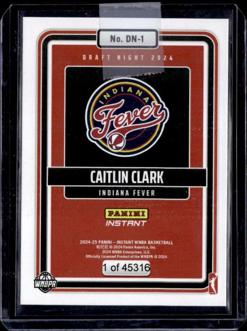 CAITLIN CLARK RC 2024 Panini Instant ROOKIE #1 Fever NM-MT WNBA Basketball Draft Night PR:45316