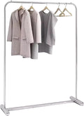 Garment Rack Commercial-grade Clothes Rails For Boutique Retail, Heavy-duty Clothing Rack For Hanging Clothes, Load 350 LBS,stainless Steel Single Rod Coat Rack For Bedrooms, Silver(Size:120X40X160CM)