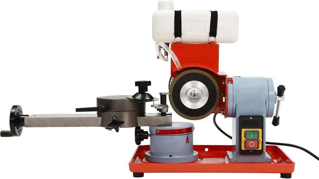 Circular Saw Blade Sharpener, 370W Water Injection Rotary Angle Mill Grinder, Electric Angle Mill Grinding Machine with Water Tank, 5-inch Grinding Wheel for Carbide Tipped Saw Blades