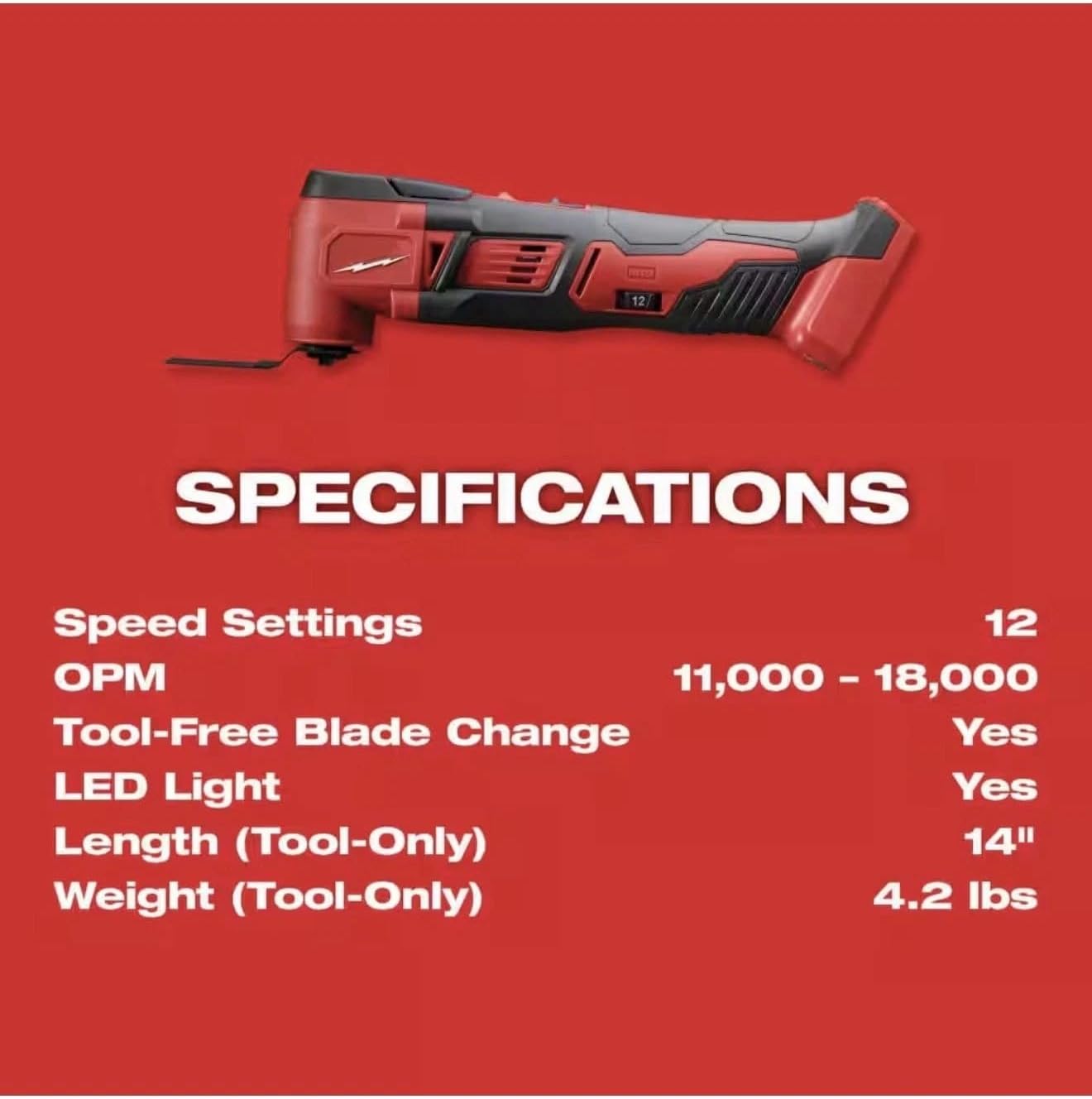 2626-21 Cordless Power Multi-Tool for Milwaukee M18 18V Multi-Tool Kit