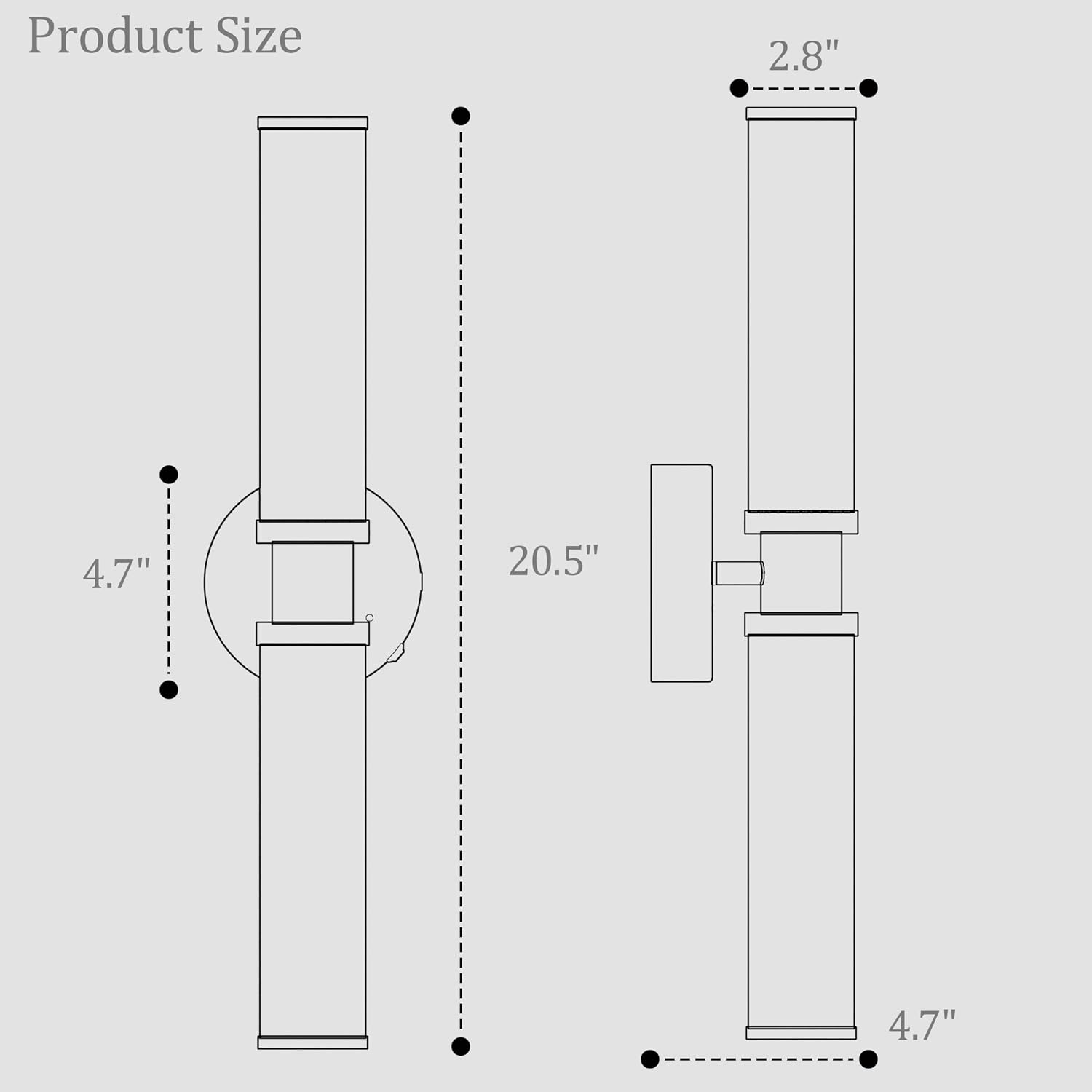 Rayogale Black Wireless Battery Operated Wall Sconces with Remote Control | Glass Rechargeable Wall Lights Set of 2 with Timer Function Dimmable for Living Room Bedroom Emergency 3000K, 20.5 Inch