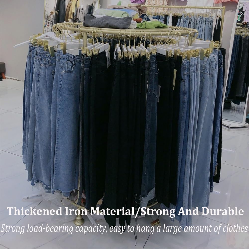 Round Garment Rack, Freestanding Round Garment Display Retail Rack,Heavy Duty Commercial Clothing Organizer for Clothes Storage, Commercial Clothing Organizer in Retail Boutiques and Bedroom(Black,27.