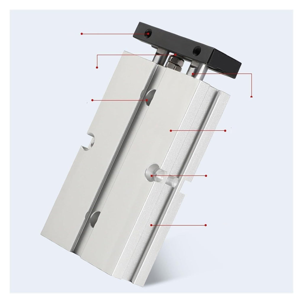 TN Small Pneumatic Double-bar Cylinder TDA25x20-32x50-40x75 Large Thrust Small Double-axis Cylinder(50x200) Home Appliances