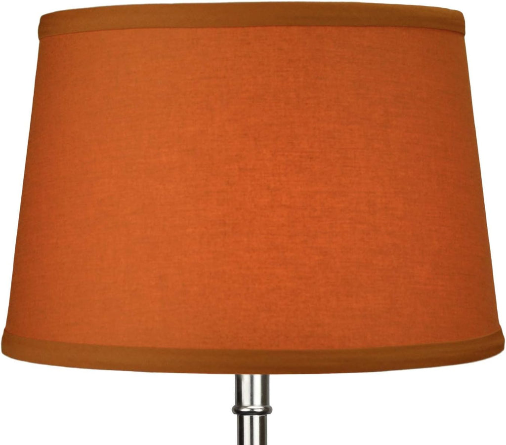 FenchelShades.com Set of 2 Lampshades 10' Top Diameter x 12' Bottom Diameter x 8' Slant Height with Washer (Spider) Attachment for Lamps with a Harp (Linen Gold)