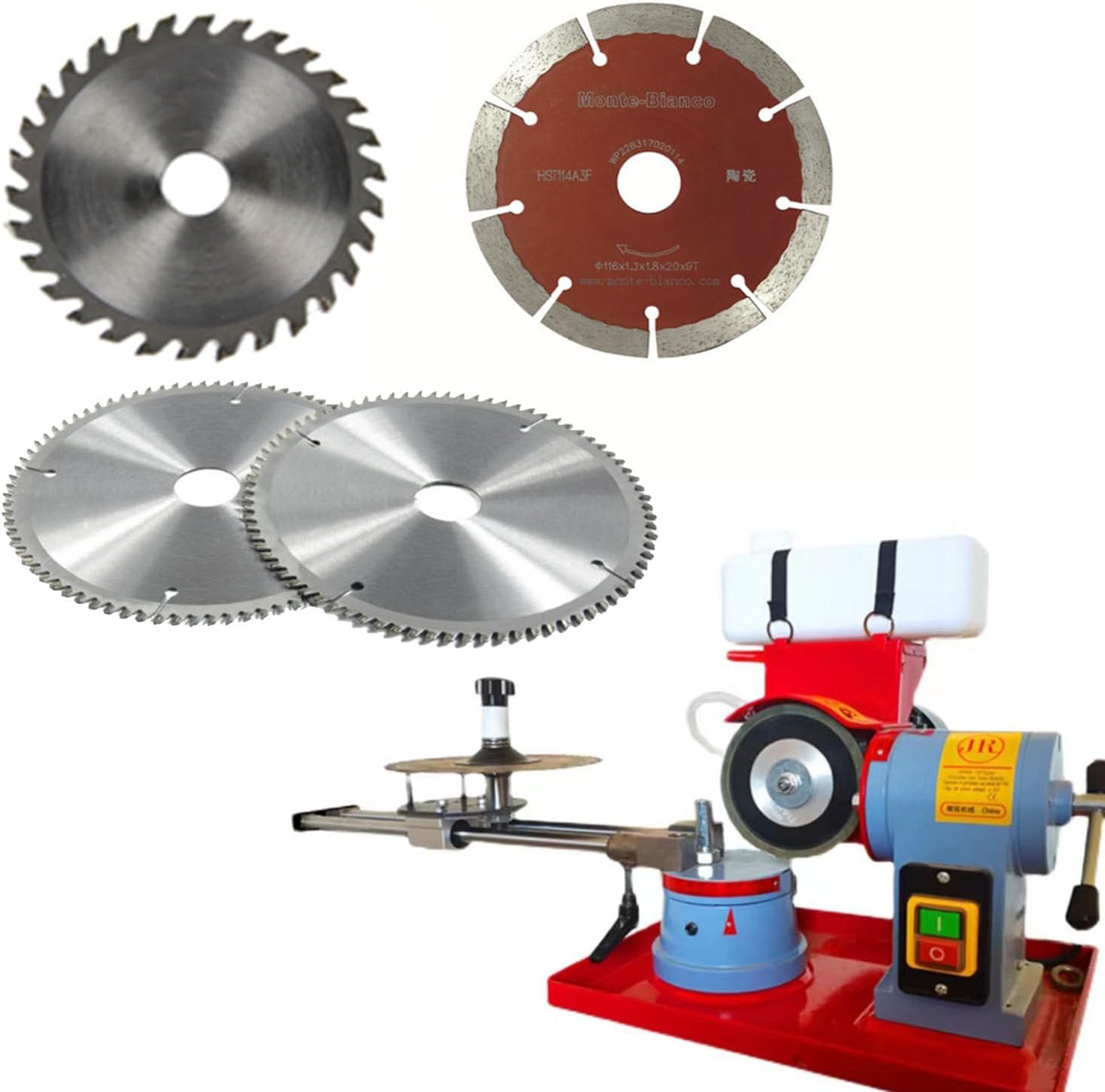 110 Volt Circular Saw Blade Grinder,2850rpm Power Saw Blade Grinder Tool Saw Blade Sharpener,Benchtop Grinder for Grinding Carbide Saw Blades,370W-110V