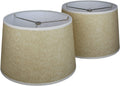 FenchelShades.com Set of 2 Lampshades 10' Top Diameter x 12' Bottom Diameter x 8' Slant Height with Washer (Spider) Attachment. Attaches to Lamps with an existing Harp (not included) (Onion Natural)