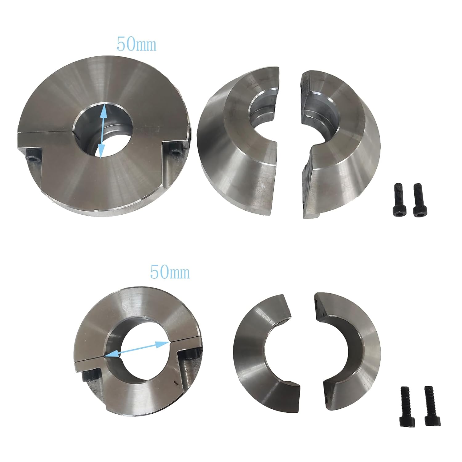 Centering Cone 50mm/1.97in Inner Diameter Universal Fit for Portable Line Boring Machine 50 Boring Bars 45 Steel Material 2 Large 2 Small High Precision Durable