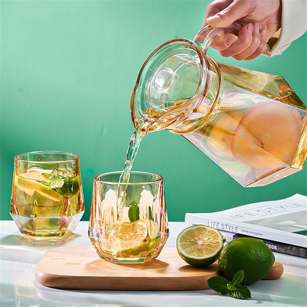Beverage Serveware 1800ml Glass Cold Water Pitcher Large Capacity Teapot Household High Temperature Resistant Duckbill Water Kettle Water Carafe