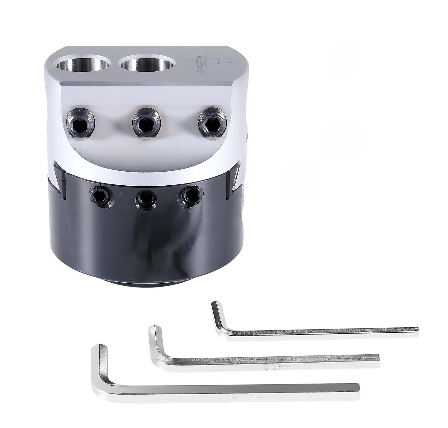 Accusize Industrial Tools Boring Head Hole Size Off Thread, 3 in, 0350-0003 | 3/4 in Boring Bar Hole, 1 in Offset, 1-1/2-18 Thread Mount, 3-5/32 in Overall Length