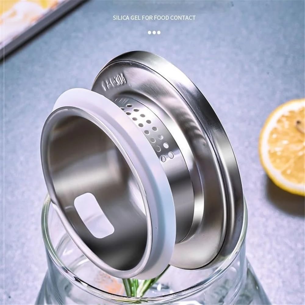 Beverage Serveware Household Cold Kettle Heat Resistant Teapot Large Capacity Water Pitcher Glass Water Carafe With Lid For Juice, Milk,Beverages Water Carafe(1700ml)