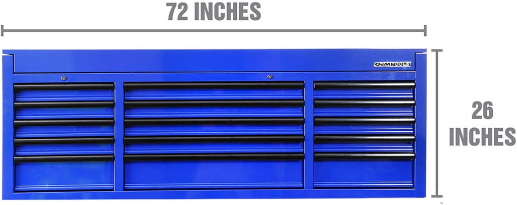 OEMTOOLS 24740 Professional Series 72 Inch 15 Drawer Tool Chest, Gifts for Men, Dad Gifts, Tool Box with Drawers, Tool Storage Chest, Locking Tool Chest, Tool Box Heavy Duty