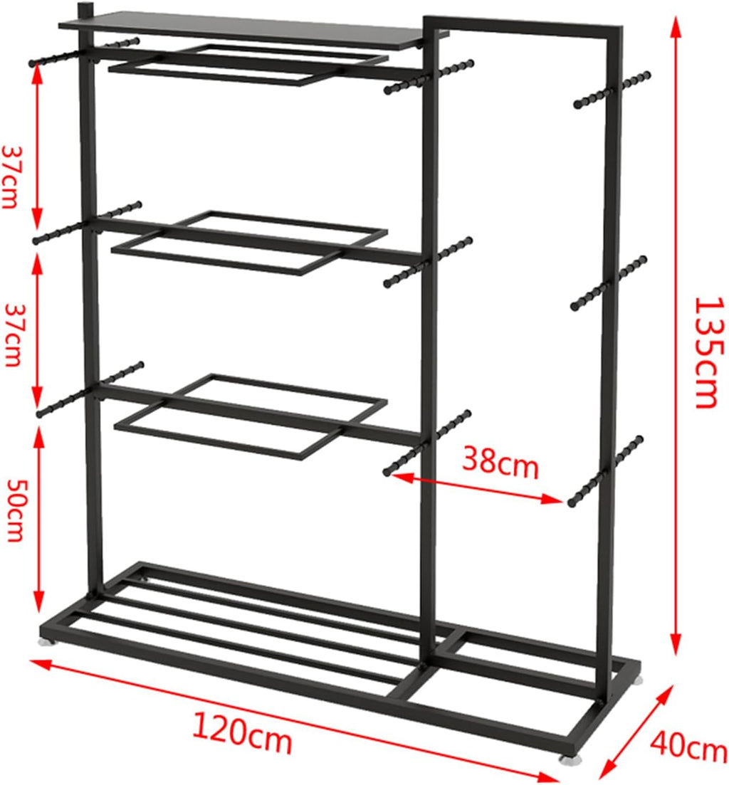 Coat Rack Stand, Underwear Display Stands, Freestanding Clothing Store Boutiques Retail Lingerie Garment Rack, Commercial Shelves for Socks Bra Panties Scarves Storage
