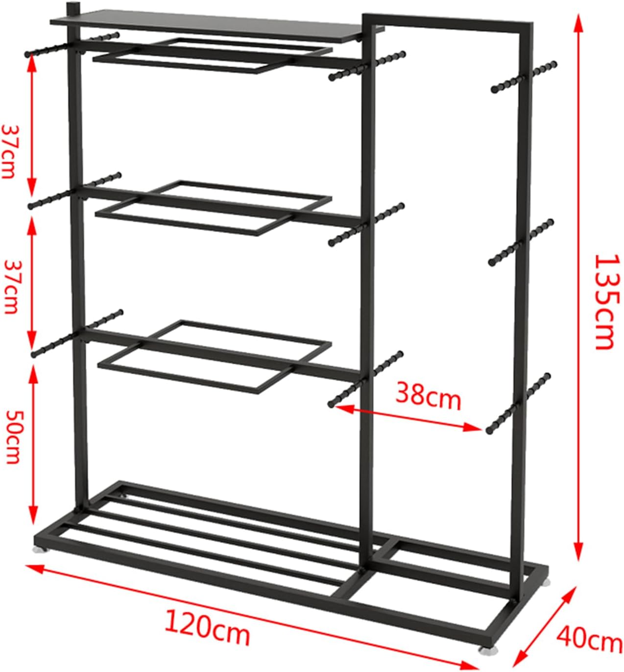Coat Rack Stand, Underwear Display Stands, Freestanding Clothing Store Boutiques Retail Lingerie Garment Rack, Commercial Shelves for Socks Bra Panties Scarves Storage