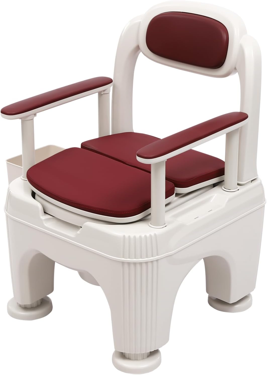 Bedside Commodes Chair, 661.39Lbs Capacity Bedside Toilet Portable Adult Potty Toilet Chair Height Adjustable Commode Toilet Heavy Duty Moveable Commodes for Home Use Nursing Centers