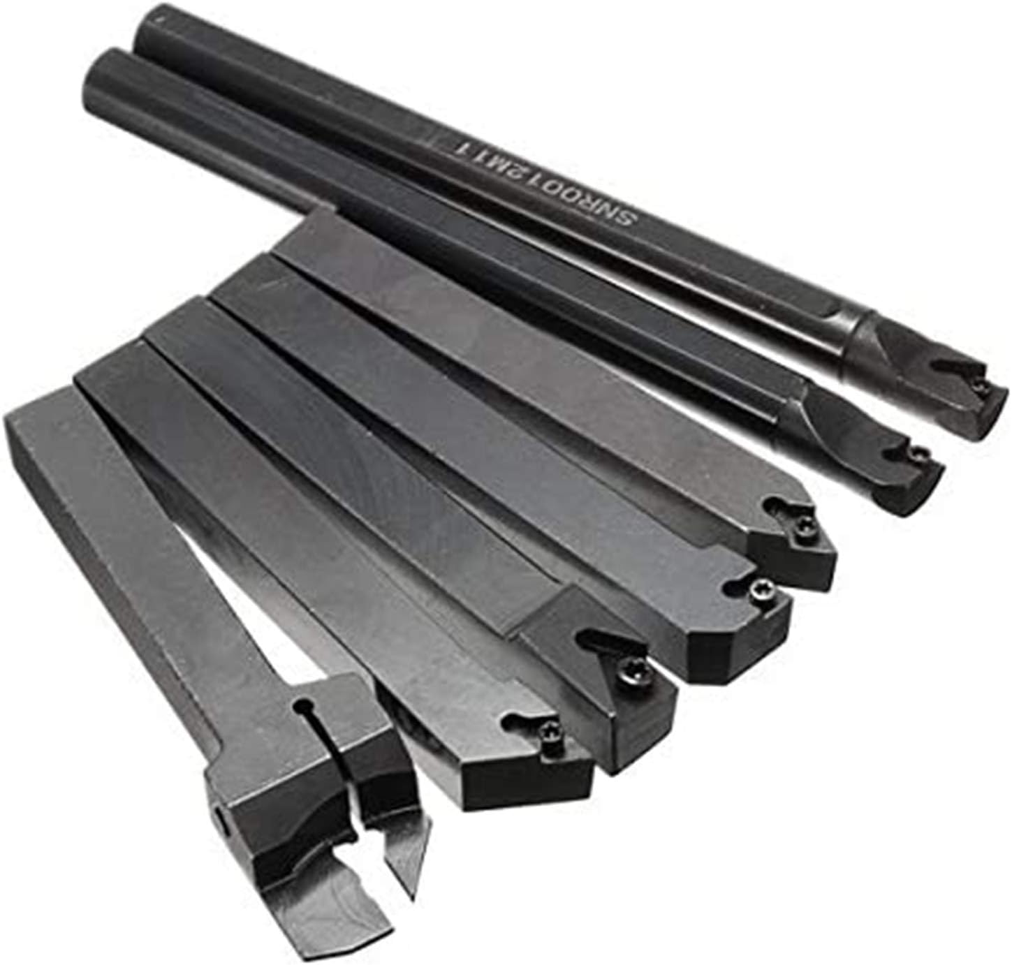 Chisels, 7Pcs 12mm Shank Lathe Boring Bar Turning Tool Holder Set with Carbide Inserts for Semi-Finishing and Finishing