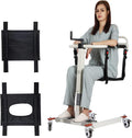 Patient Lift Wheelchair for Home, Portable Patient Lift Transfer Chair, Shower Chair with Wheels Portable Toilets Seat Transfer Aid, Lift Wheelchair for Home (Basic Backrest)