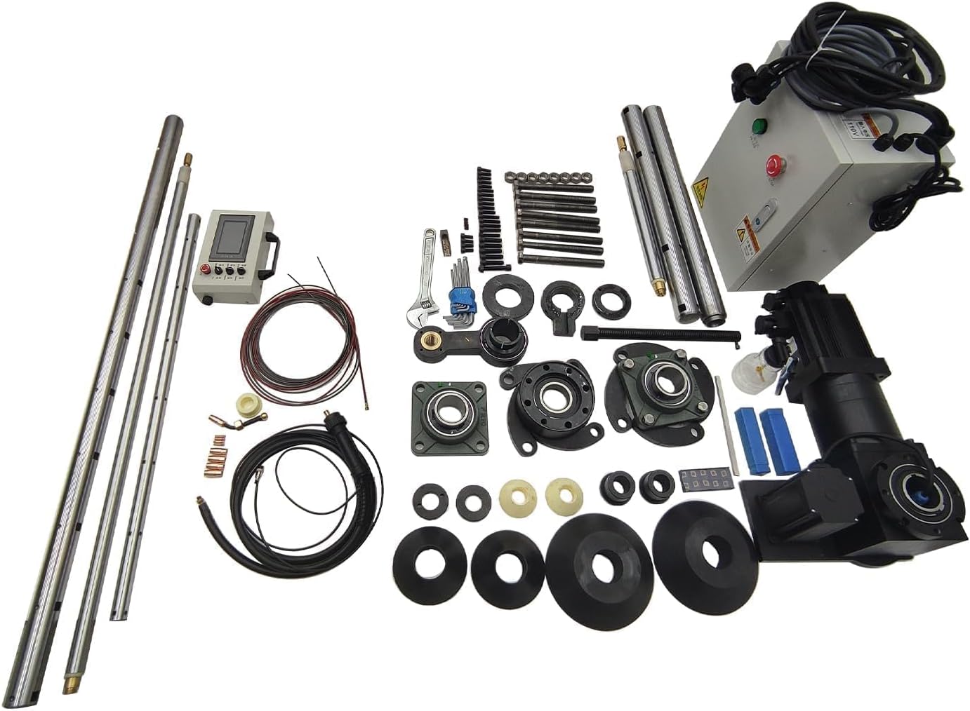 Portable 2in1 Line Boring and Overlay Welding Machine Bore Welder Hole Drilling Equipment with Connecting Rod and Digital Display Boring Bar for Excavators Cranes Loaders Without Welder