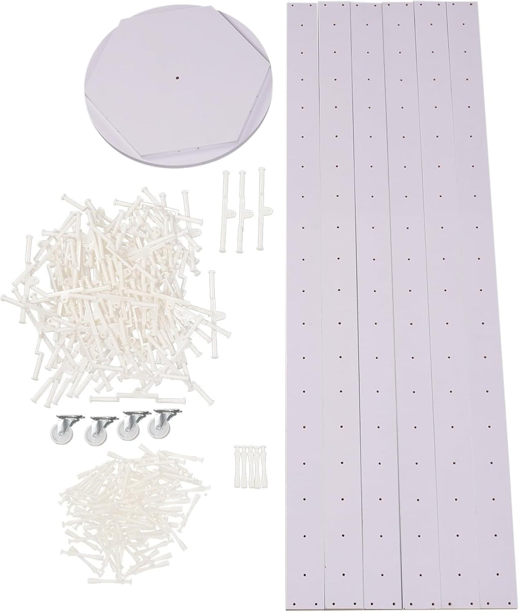 108 Capacity Eyeglass Display Stand 360° Rotating Sunglasses Rack Organizer Holder with Base Square Freestanding Countertop Spinner for Retail Boutique (Light Purple, 108 Pairs)