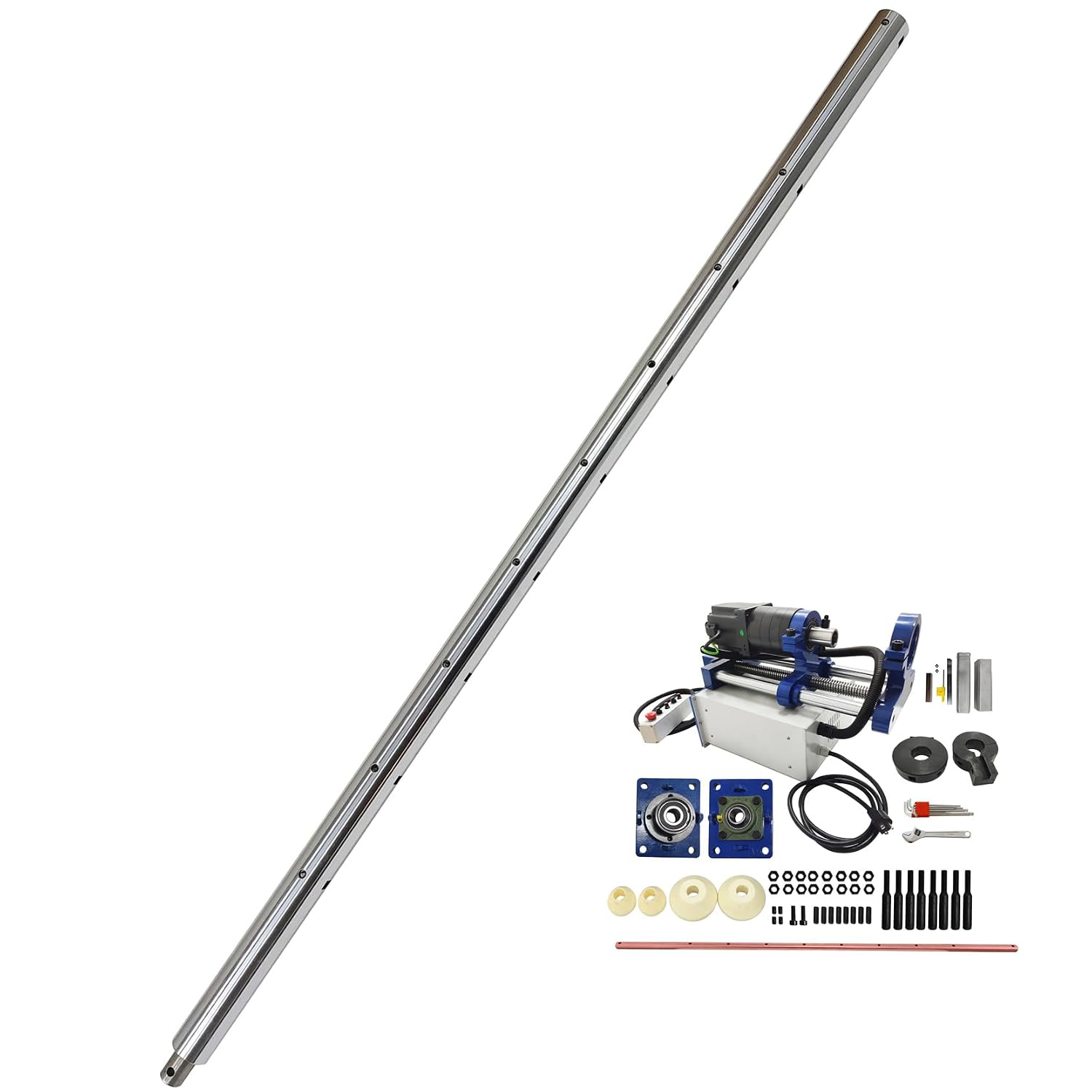 INTSUPERMAI Boring Bar of Portable Line Boring Machine Hole Drilling Machine 50x1600mm/1.97x63in Line Bore Bar Alloy Steel Material for Metal with Compact Design