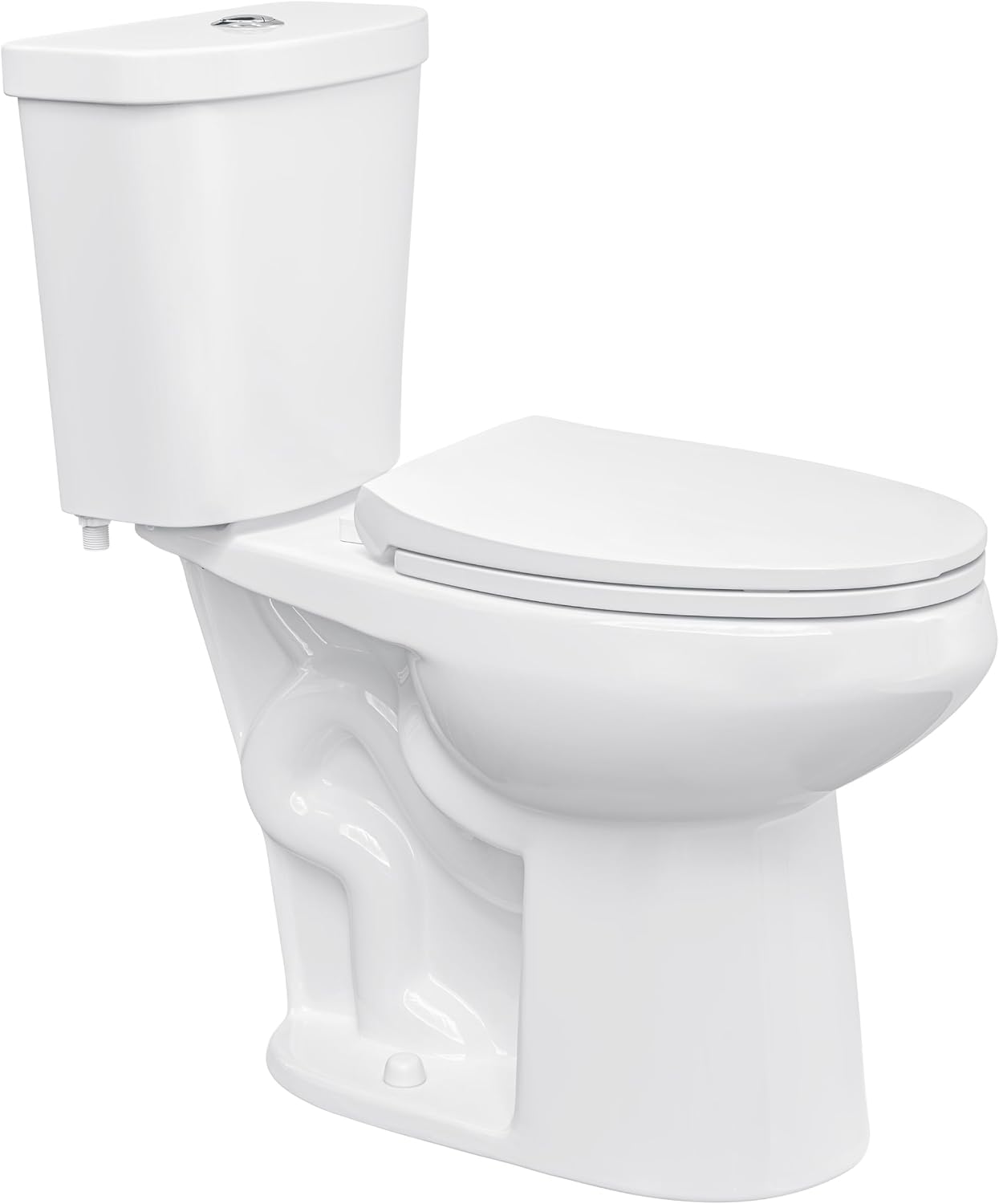 Eridanus Tall Two Piece Toilet, ADA Compliant Chair Height 19.7', Elongated Toilets Bowl 19' with Soft Close Seat, 1.1/1.6GPF Dual Flush, 12' Rough-In Floor Mounted, for Elderly, Pregnant, Disabled