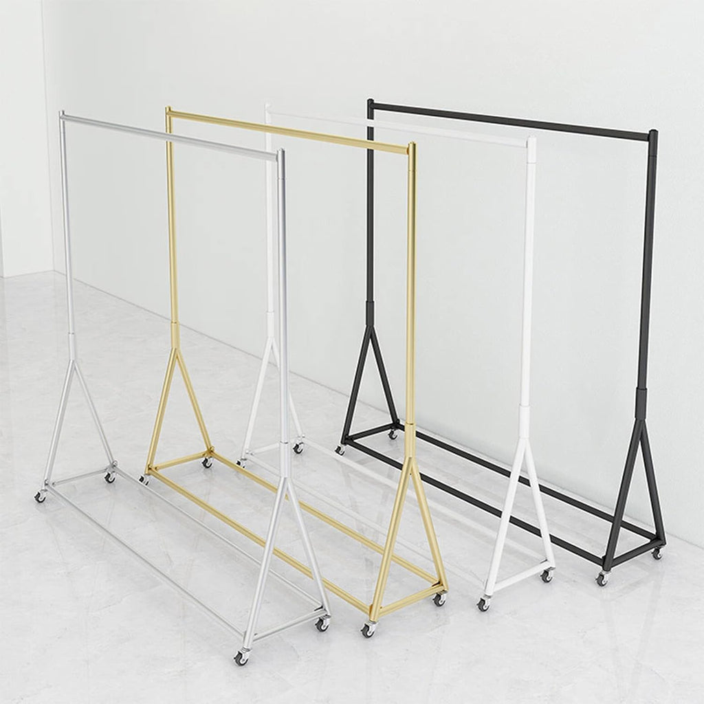 Garment Rack, Retail Display Clothing Rack, Heavy Duty Detachable Clothes Rail, Modern Simple Heavy Duty Metal Rolling Garment Rack With Wheel (80X135Cm)