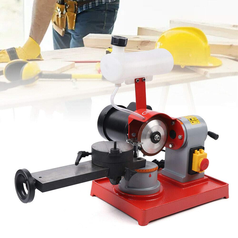 Circular Saw Blade Sharpener, 370W Rotary Angle Mill Grinding Machine with 5in Grinding Wheel, Universal Electric Circular Saw Blade Sharpener for Carbide Tipped Saw Blades