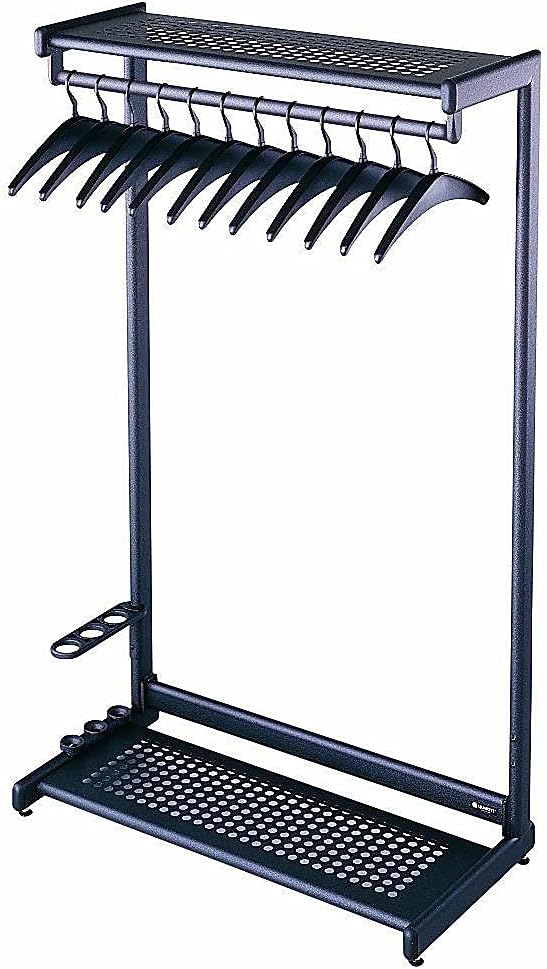 Quartet Two-Shelf Garment Rack, Freestanding, 48 Inch, Black, 12 Hangers Included (20224)
