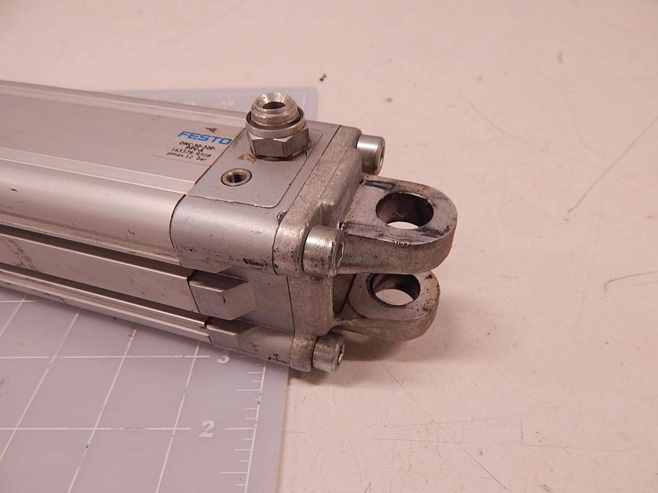 FESTO DNC-50-320-PPV-A (163378), 0.6-12 BAR, 320 MM Stroke, 50 MM BORE, Double-Acting, External Thread, G1/4 Pneumatic Connection, ISO Cylinder, M16X1.5 Rod Thread, Pneumatic, Cushioning; AD