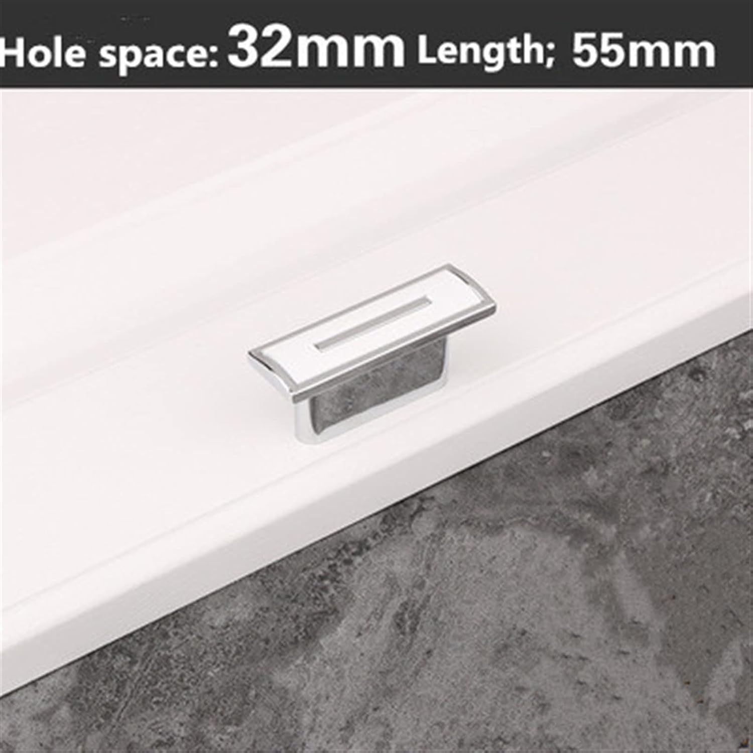 TOMYEUS Cabinet Handles Kitchen Hardware Modern Simple Fashion Kitchen Cabinet Wardrobe Door Handles Silver White Drawer Dresser Cupboard Knob Pull (6 Pieces) Cabinet pulls Kitchen Cabinet Handles