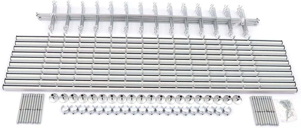 10 Pcs/Set Glasses Rack Eyeglass Frame Stand 4ft Hold 14 Frames Sunglasses Holder Organizer Storage Eyewear Glasses Display Stand Column Decorative Display Rod
