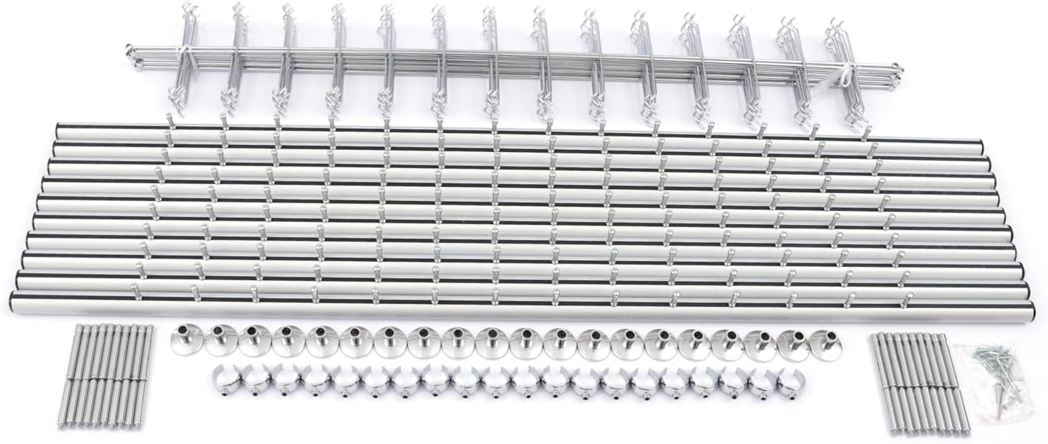 10 Pcs/Set Glasses Rack Eyeglass Frame Stand 4ft Hold 14 Frames Sunglasses Holder Organizer Storage Eyewear Glasses Display Stand Column Decorative Display Rod