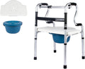 Raised Toilet Seat with Handles Up to 320 Lbs, Elevated Handicap Toilet Seat Riser for Seniors with Soft Padded, Height Adjustable, Stand Alone Toilet Safety Frame, Fit Any Toilet