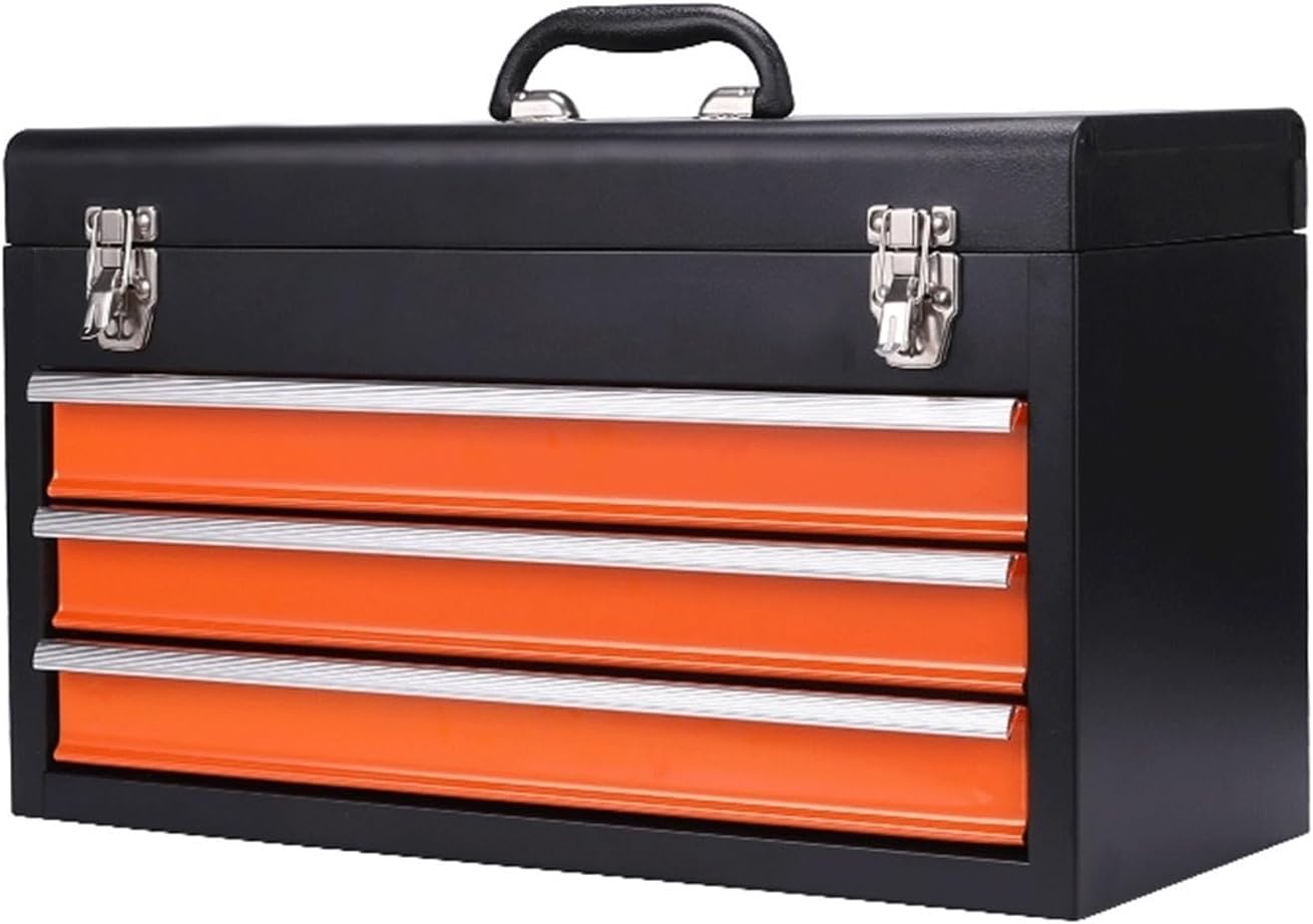 Storage Case Portable Drawer Tool Box Multipurpose Steel Toolbox/Chest Household Tools and Consumer Storage Metal Box for Tools Organization Organization(M)