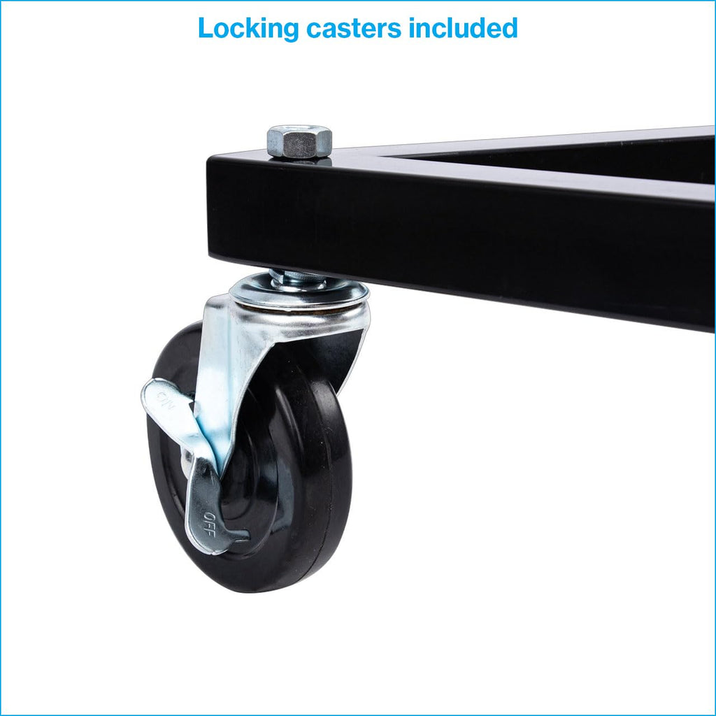 SSWBasics Single-Rail Clothing Rack (Z-Truck Rolling Rack) - 63'W X 24'D X 68'H (Holds 300lbs) - Sturdy Heavy Duty Clothing Rack Z Truck Garment Rack for Retail, Thrift, Boutique, Consignment, Home,