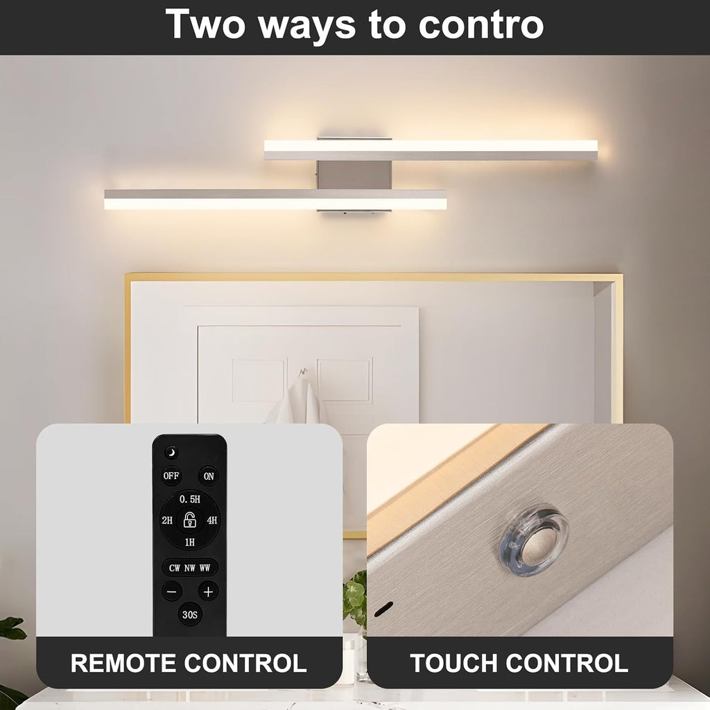 Battery Operated Wall Light Fixtures for Living Room, Dimmable USB Rechargeable Indoor Led Wall Sconce Lighting, Wireless Wall Lamps for Living Room Bedroom Bathroom Hallway Set of 2