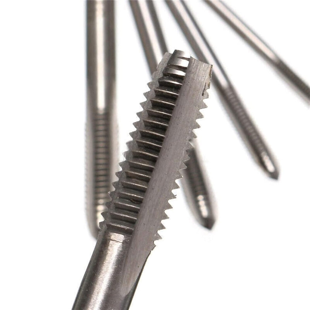Screw Thread Hand Tap Drill Bits M3 M4 M5 M6 M8 - High-Speed Steel Spiral Point Straight Fluted Tool Set for Metalworking