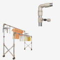 Collapsible Movable Laundry Airer, Clothes Drying Rack, Foldable Standing Garment Dryer, Collapsible Movable Laundry Airer with 4-Wheels, with Sock Rack, Clothes Drying Rail Stainless Steel,