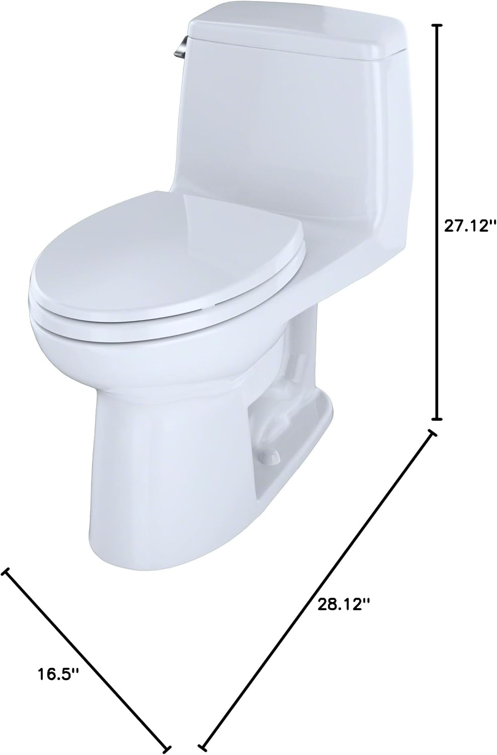 TOTO® UltraMax® One-Piece Elongated 1.6 GPF Toilet, Cotton White - MS854114#01