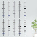 10 pcs Sunglasses Rack Eyeglass Frame Stand, 16 Frames 1.22mSunglasses Holder Organizer Storage Aluminium Eyewear Glasses Display Stand Decorative Display Rod (12 Frames with Lock)