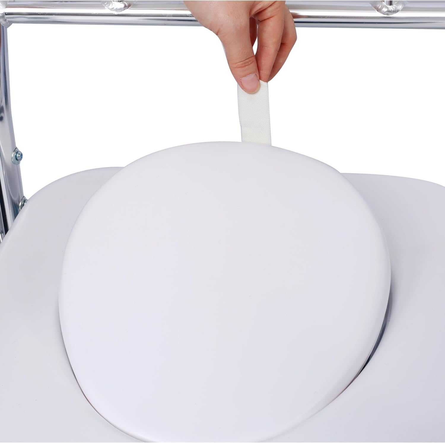 Heavy Duty Wheelchair Bedside Commode Chair Bath Shower Toilet Seat with Seat Patch Portable Medical Aid Mobility Multi-Function Elderly Handicapped People Pregnant Women Hospital Medical Chair