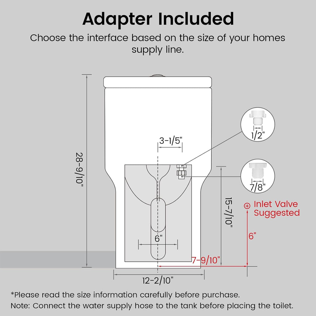 SOTOMO Compact ADA Toilet, 12' Rough-in Elongated One-Piece Toilet with Quick Release & Soft Close Toilet Seat, 1.1/1.6 GPF Dual Flush Water-Saving White, aMJ-T138
