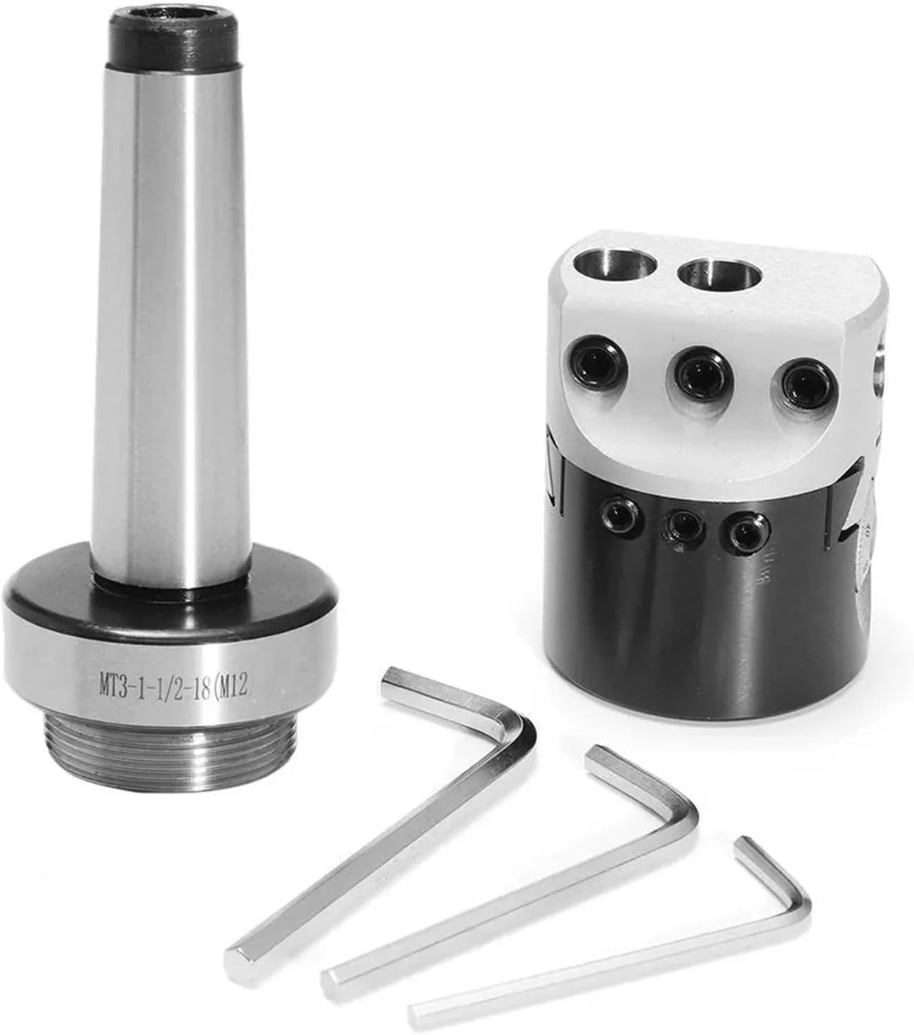 Precision Collets Lathe Chuck Tool 50mm MT3-M12 Morse Taper Boring Bar for Lathe Milling Lathe Tools for CNC Engraving Machine & milling Lathe Tool