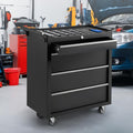 24' Heavy-Duty Rolling Tool Cabinet, 4-Drawer Lockable Steel Tool Chest with 4 Locking Wheels & Reinforced Frame, High Weight Capacity Organizer for Garage, Workshop, and Home Use