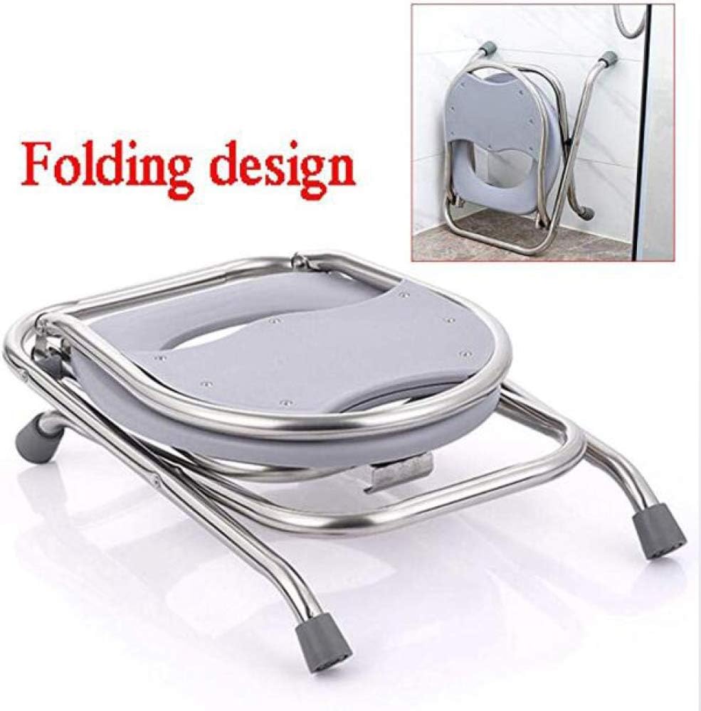 Commode Chair Toilet Chair Multifunctional Folding Commode Chair Handicap Toilet Seat Toilet Frames for The Elderly Mobile Toilet Seat Chair Set Toilet Safety Frame Heavy Duty for Adults