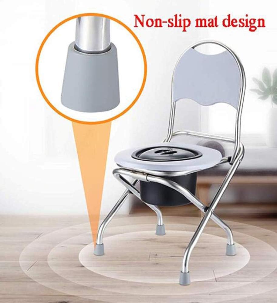 Commode Chair Toilet Chair Multifunctional Folding Commode Chair Handicap Toilet Seat Toilet Frames for The Elderly Mobile Toilet Seat Chair Set Toilet Safety Frame Heavy Duty for Adults